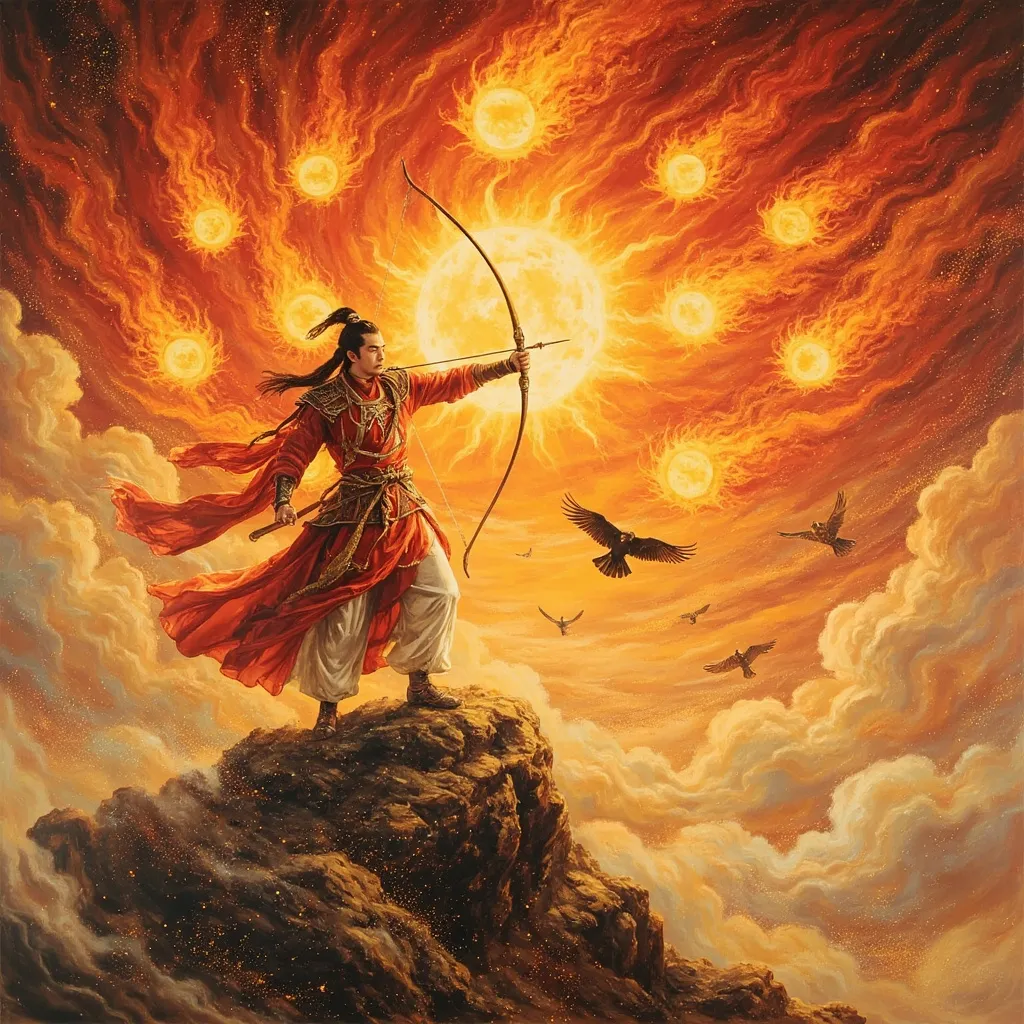 Hou Yi Shoots Down the Suns: The Archer Who Saved the World