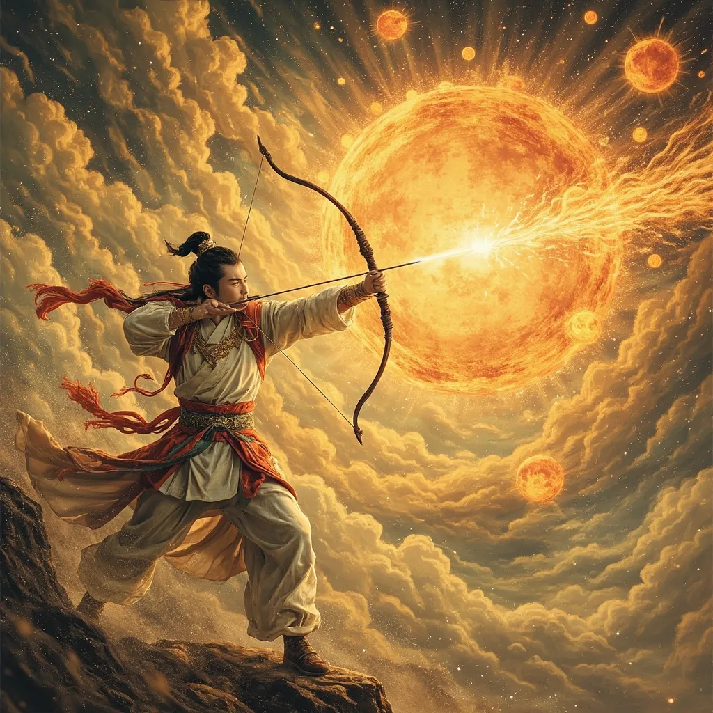 Hou Yi Shooting Down the Suns: The Archer Who Saved the World